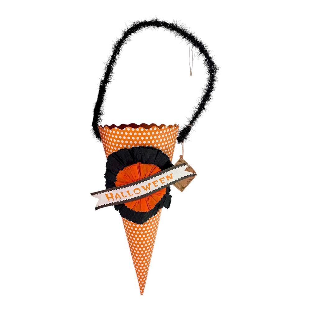 Bethany Lowe Halloween Retired Tussie Mussie Candy Cone 18 inches
